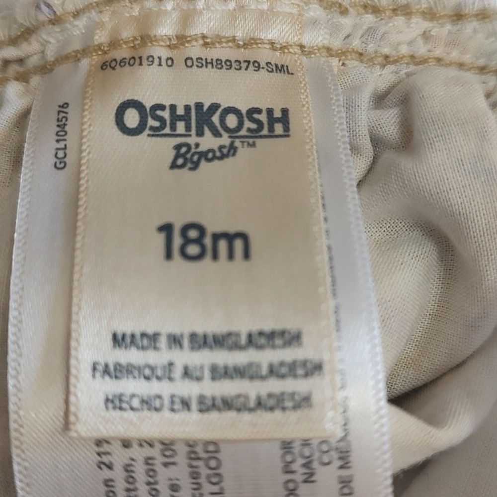 OshKosh B'gosh Blue Denim Dress with Floral Skirt - Picture 6 of 7